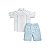 Conjunto Camisa Manga Curta Listrada e Bermuda Sarjinha - Imagem 2