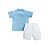 Conjunto Camiseta Polo Manga Curta e Bermuda Sarja Azul - Imagem 2