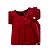 Vestido em Tricoline Flamê Bordado Morangos Vermelho - Imagem 3
