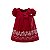 Vestido em Tricoline Flamê Bordado Morangos Vermelho - Imagem 1