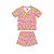 Pijama Blusa Manga Curta e Short em Suedine Estampado - Imagem 1