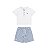 Conjunto Camiseta Suedine e Bermuda Listrada - Imagem 1
