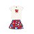 Conjunto Menina Blusa e Saia em Cotton Maçãs - Imagem 1