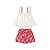 Conjunto Blusa Meia Malha e Short Tecido Vichy - Imagem 1