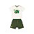 Conjunto Camiseta e Bermuda Moletom Off White - Imagem 1