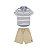 Conjunto Camisa Polo em Suedine e Bermuda Sarja Branco - Imagem 1