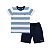 Conjunto Joquei Azul Marinho Listrado - Imagem 1