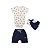 Conjunto Bebê Grow Up Jockey Club com Babeiro Azul Marinho - Imagem 1