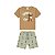 Conjunto Infantil Milon Camiseta e Bermuda Camurça - Imagem 2