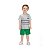 Conjunto Infantil Milon Camiseta e Bermuda Mescla White - Imagem 1