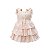 Vestido em Tricoline Flamê Xadrez com Laços Off White - Imagem 2
