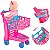 Carrinho Compras Market Pink 870 - Magic Toys - Imagem 1