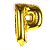 Balao Metalizado Dourado Letra P 40cm - Gala Embalagens - Imagem 1
