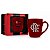 Caneca Ceramica Prime Flamengo 350ml Times - Brasfoot - Imagem 1