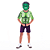 Fantasia Hulk Basica com Mascara Injetável M - Super Magia - Imagem 1