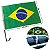 Bandeira Brasil p/ Carro 30X45 c/ Haste - Partiu Festa - Imagem 1