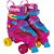Patins 4 Rodas Rosa Amarelo 32/35 - Fenix Brinquedos - Imagem 1