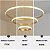 Luminaria Lustre 3 em 1 Aneis Arco Perfil Infinito Led Pendente Ajustavel Regulavel Decoraçao Sala Quarto Recepçao - Imagem 6