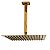 Ducha Chuveiro Teto Inox Dourado Slim 20x20 Luxo Banheiro Banho Piscina Area Externa - Imagem 1