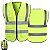 Colete Sinalizador Faixa Refletiva EPI Segurança do Trabalho Blusao Construçao Civil Operario Obra Estrada Rodovia - Imagem 1