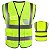 Colete Sinalizador EPI Faixa Refletiva Blusao Ziper Segurança do Trabalho Construçao Civil Obra Estrada Rodovia Operario - Imagem 1