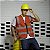 Colete Sinalizador EPI Faixa Refletiva Segurança do Trabalho Construçao Civil Obra Transito Engarrafamento Sinalizaçao - Imagem 4