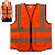 Colete Sinalizador EPI Faixa Refletiva Segurança do Trabalho Construçao Civil Obra Transito Engarrafamento Sinalizaçao - Imagem 1