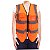 Colete Sinalizador Faixa Refletiva EPI Segurança do Trabalho Obra Construçao Civil Transito Blusao Fluorescente - Imagem 5