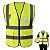 Colete Sinalizador Faixa Refletiva EPI Segurança do Trabalho Blusao Obra Bolsos Ziper Operario Construçao Civil Estrada - Imagem 1
