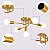 Lustre Sputnik Assimetrico Luminaria 5 Lampadas E27 Iluminaçao Casa Quarto Sala Recepçao Luxo Decoraçao Ambiente - Imagem 5