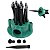 Aspersor Pulverizador  360 Graus Irrigaçao Jardim Mangueira Quintal Plantaçao Rega Canteiro Horta Gramado Sprinkler - Imagem 1