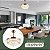 Luminaria Ventilador Retratil Lustre Hera 3 Tons 6 Velocidades Controle Ajustaveis Sala Casa Quarto Escritorio Decoraçao - Imagem 4