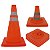 Cone Retratil Sinalizaçao Portatil Dobravel Flexivo Obra Estrada Rodovia Estacionamento Balizador Segurança Emergencia - Imagem 7