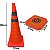 Cone Retratil Sinalizaçao Portatil Dobravel Flexivo Obra Estrada Rodovia Estacionamento Balizador Segurança Emergencia - Imagem 3