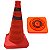 Cone Retratil Sinalizaçao Portatil Dobravel Flexivle Obra Balizador Estacionamento Segurança Estrada Rodovia Trafego - Imagem 1