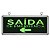 Placa De Sinalizaçao Saida de Emergencia Dupla Face Bateria Recarregavel Seta Aviso Led Iluminaçao Segurança - Imagem 5