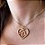 Colar Feminino Coração Cravejado com Cavalo Banhado a Ouro 18K - Imagem 2