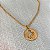 Colar Feminino Medalha Redonda com Cavalo e Cordão Baiano Banhado a Ouro 18K - Imagem 1