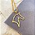 Colar Feminino Cavalo Crioulo Grande com Cordão Baiano Banhado a Ouro 18K - Imagem 1