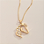 Colar Feminino Cavalo com Pedras Brilhantes Banhado a Ouro 18K - Imagem 1