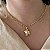 Colar Feminino Boi com Cordão Elo Português Banhado a Ouro 18K - Imagem 1