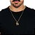 Colar Masculino Pai e Filho Country com Cordão 3x1 Banhado a Ouro 18K - Imagem 1
