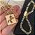 Conjunto Masculino Medalha Country com Cordão 3x1 Banhado a Ouro 18K - Imagem 1