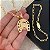 Conjunto Masculino Cavalo na Ferradura Rústico com Cordão Cartier Banhado a Ouro 18K - Imagem 1