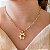 Colar Feminino Agronomia Luxo com Cordão Elo Português Banhado a Ouro 18K - Imagem 1