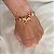 Pulseira Feminina com Pérolas e Bolas Douradas com Cavalo Banhada a Ouro 18K - Imagem 1