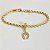 Pulseira Feminina Berloque Mangalarga com Zircônia no Cordão Baiano Banhado a Ouro 18k - Imagem 2