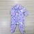 Macacão Tip Top Bebê Prematuro Em Fleece Lilás Florzinhas - Imagem 1