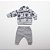 Conjunto Calça E Jaqueta Prematuro Em Microsoft Panda Cinza - Imagem 1