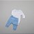 Conjunto Body Prematuro Branca E Azul Claro - Imagem 1